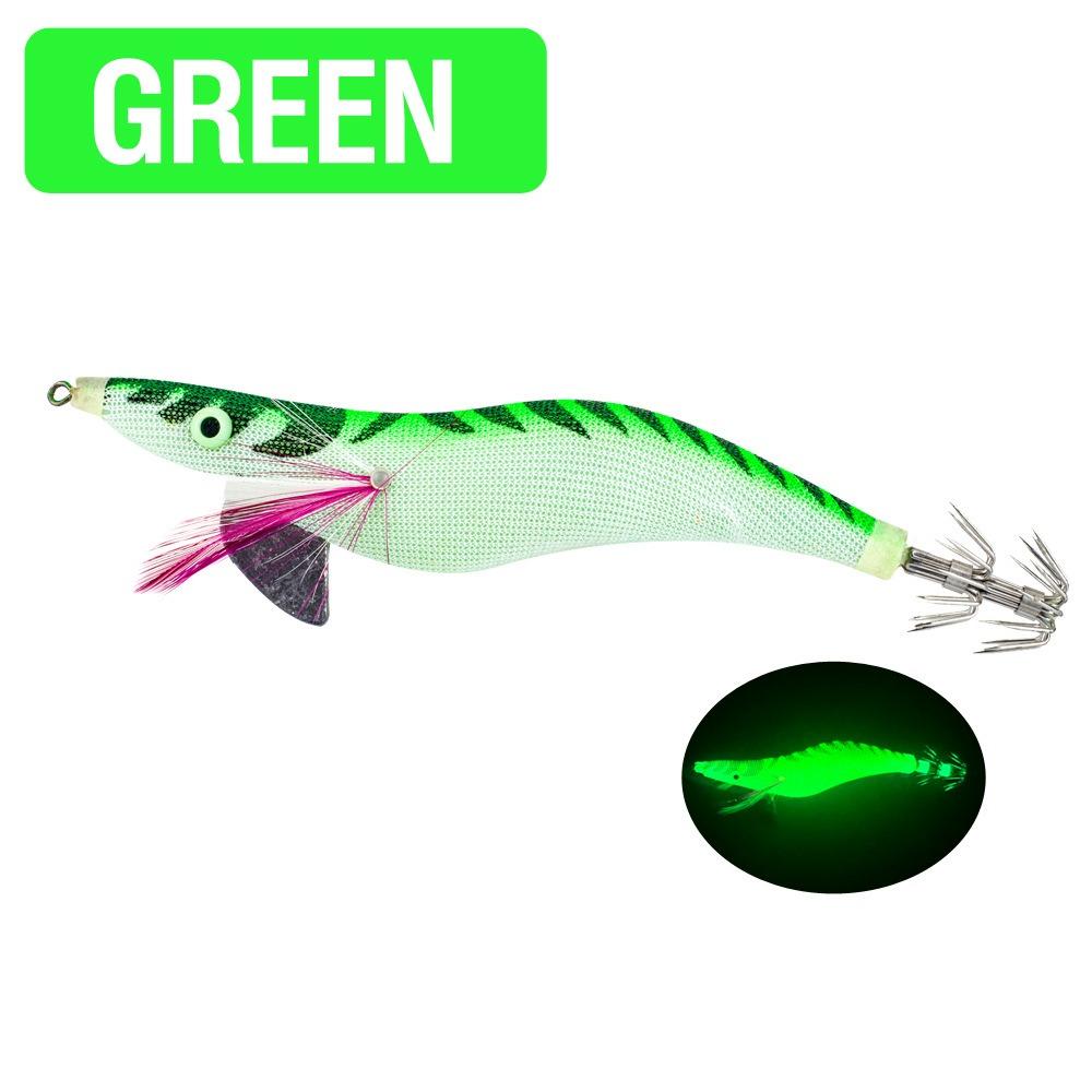 Green Blue Red Yellow Wood Shrimp Lures ABS Fishing Bait New Octopus Lure Fishing Accessories