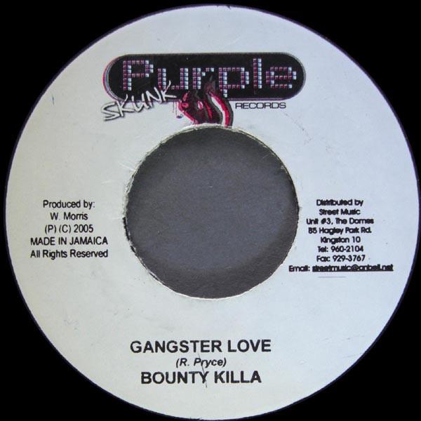 

7-дюймовая пластинка BOUNTY KILLER - Gangster Love NONE Purple Skunk Re 2005 Ямайка Регги, Ска и Даб Б/У