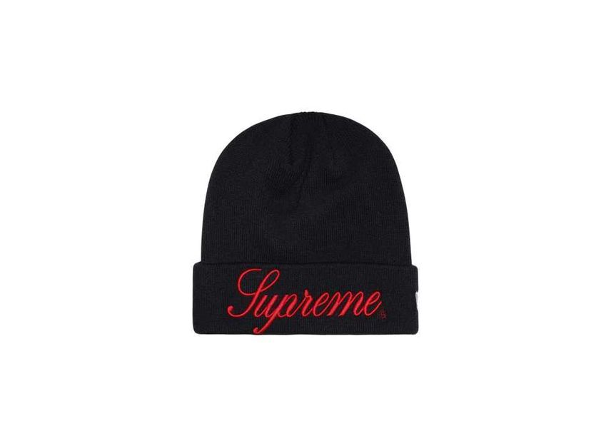Supreme New Era Script Beanie Navy One-Size