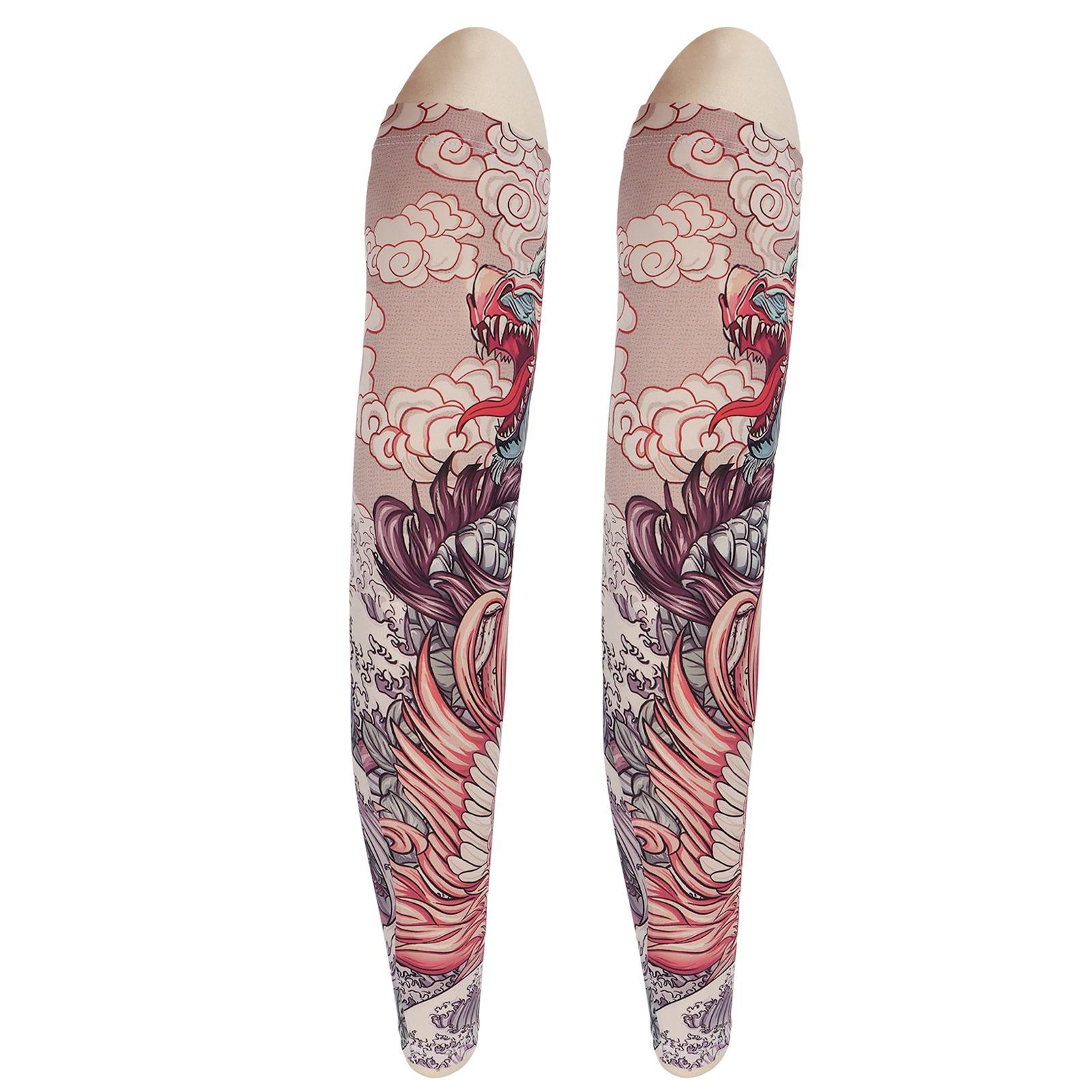 

Cooling Arm Sleeves UPF 50+ UV Protection Breathable Seamless Summer Outdoor Tattoo Arm Sleeves for Men and Women Free Size