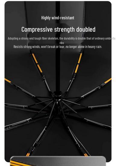 Gradient Color Automatic Foldable Umbrella for Sun & Rain with UV Protection for Women