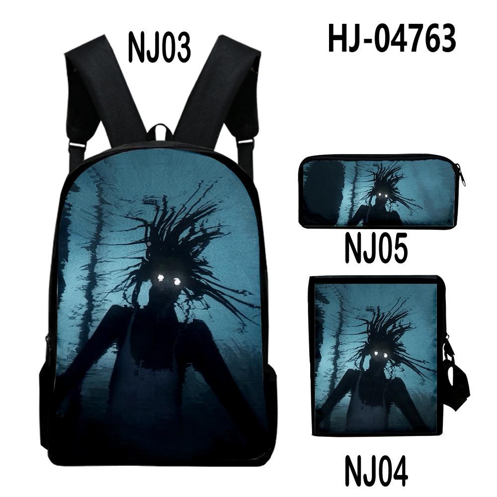 Nouveauté Classique Parmi le Sommeil Impression 3D Set de 3 pièces Sacs d'école pour élèves Sac à dos pour ordinateur portable Sac à dos Sac à bandoulière incliné Trousse à crayons