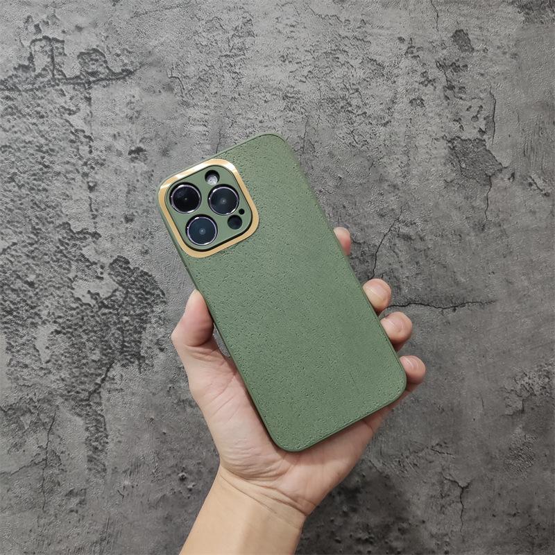 Suitable for IPhone15 with Moon Crater Pattern Phone Case, 13proMax Metal Lens, and Creative Anti-drop Protective Case for IPhone 14