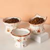 Ceramic Dogs Snack Water Bowls Elevated Pet Drinking Eating Feeders  Protect Pet's Spine