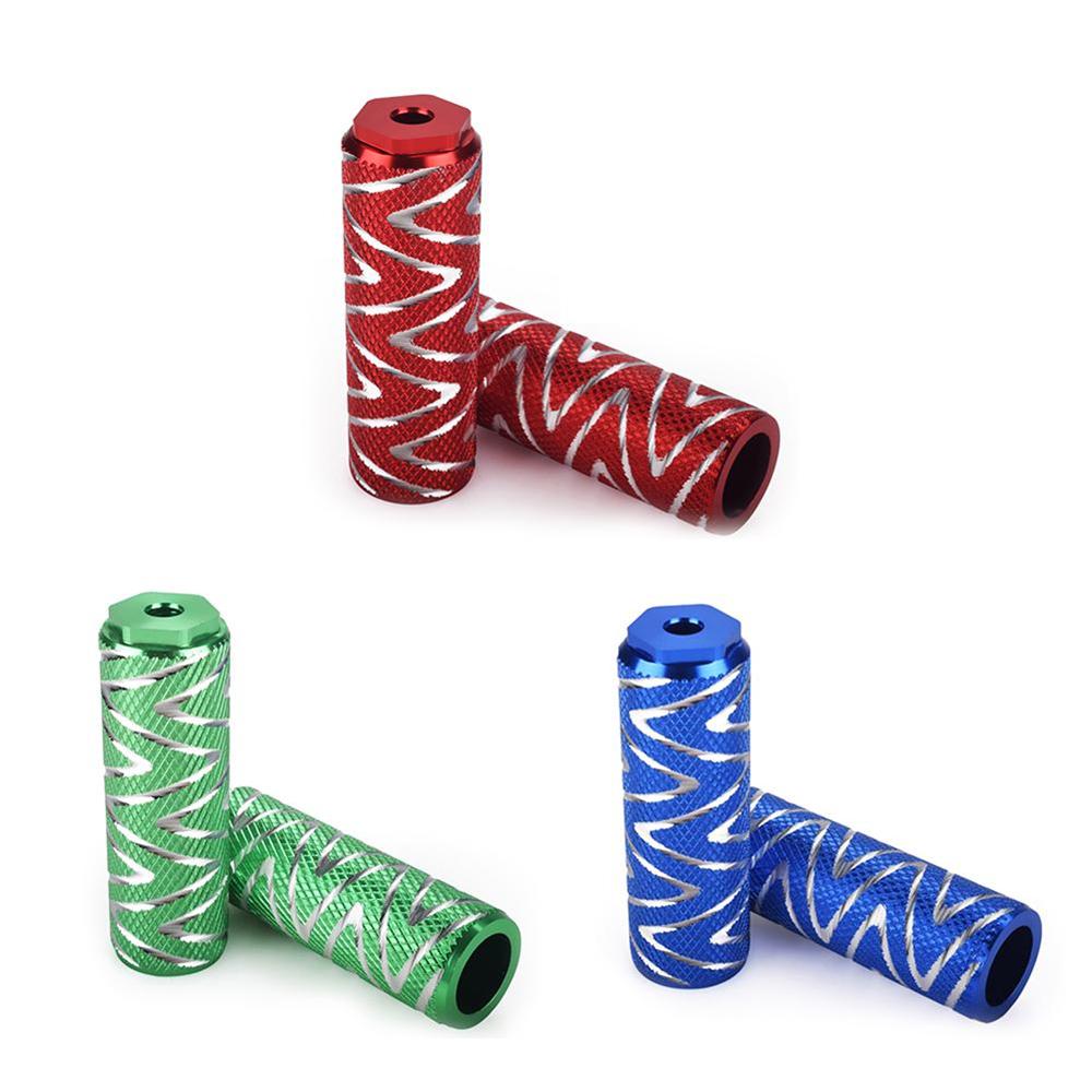 Pair Aluminum Zinc Zinc Alloy Wheel Tyre Front Rear Wheel Road Bike Foot Pegs Stunt Pegs Footrest Axle Pedal