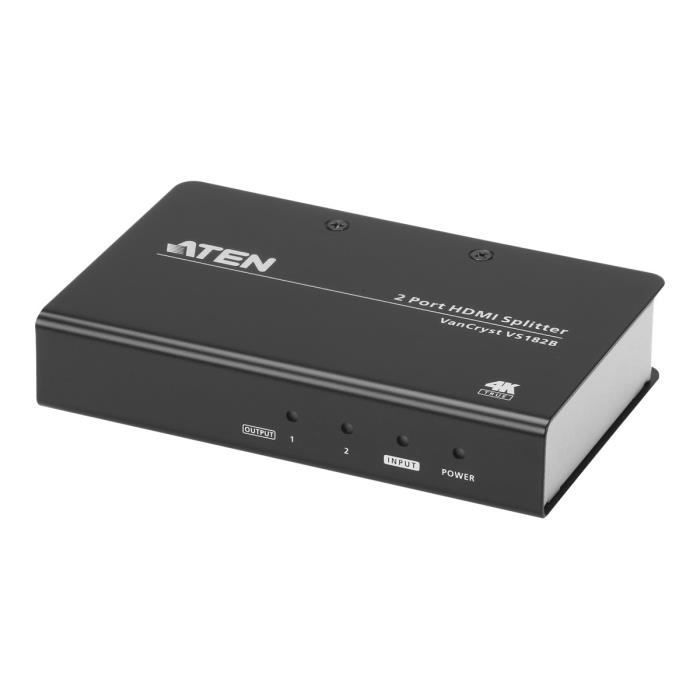 Répartiteur vidéo/audio - ATEN - VanCryst VS182B - True 4K - 2 x HDMI - Résolution 4K