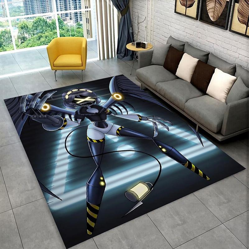 

Cartoon Murder Drones Uzi V Robot Carpet Rug for Bedroom Living Room Sofa Playroom Doormat Home Decor,Kid Area Rug Non-slip 40x60cm