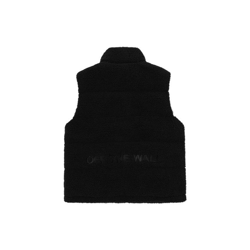 Vans FW22 Solid Color Letter Logo Zipper Down Vest Unisex Vests Black VN00090YBLK