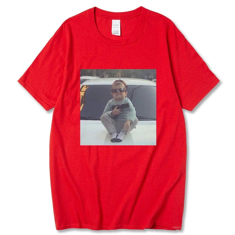 2023 New Hasbulla Fighting Meme T Shirt Unisex Women Mini Khabib Blogger T-Shirt High Quality Crew Neck Pure Cotton Oversized Tees Unisex