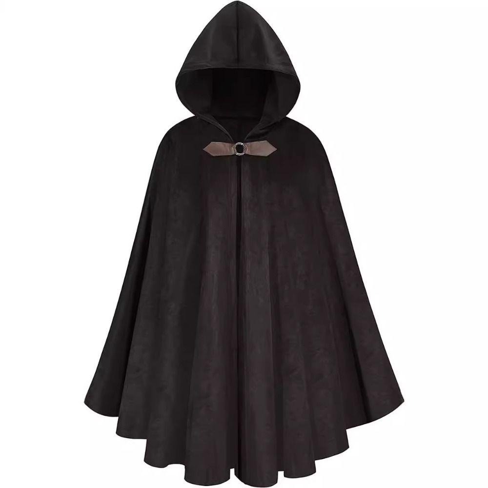 Brown Color Overcoats Vintage Vintage Hooded Cape New Design Halloween Hooded Cloak