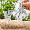 4 Pcs Pinces à Linge Séchantes Portables Transparentes Pince à Linge pour Antidérapant Coupe-Vent Pince à Vêtements Couette pour Organisateur Ménager