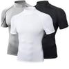 Men's Quick Dry High Neck Short Sleeve Athletic Top