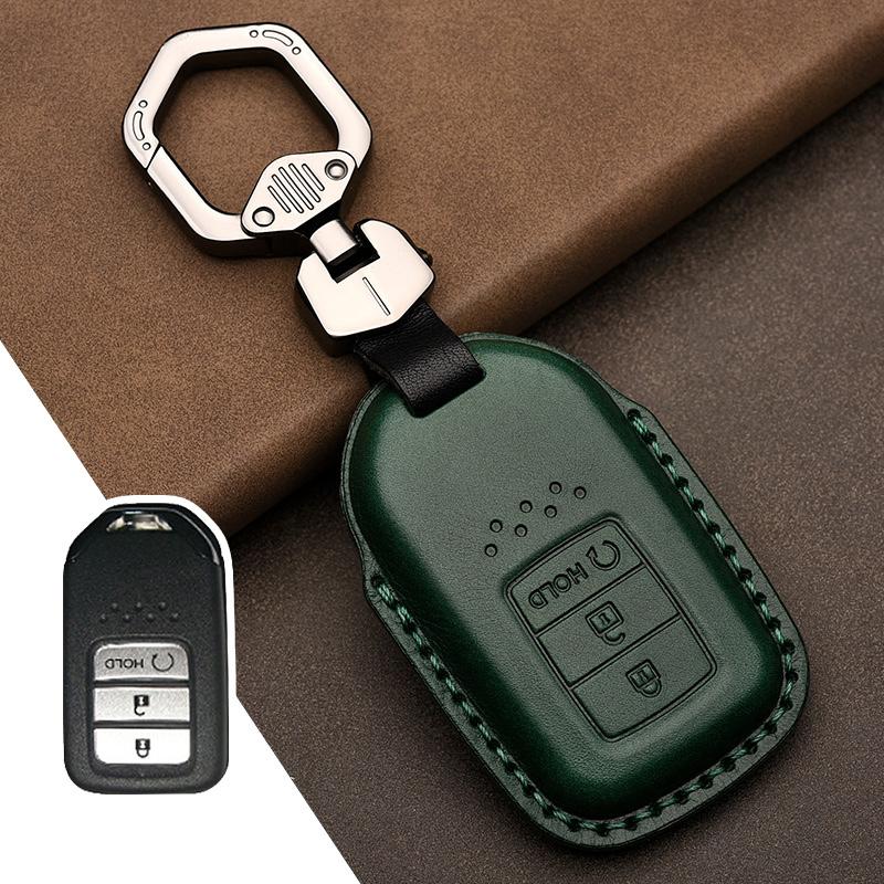 Leather Car Key Case Cover Shell for Honda Civic Accord Fit Hrv Crv Jazz City Protector