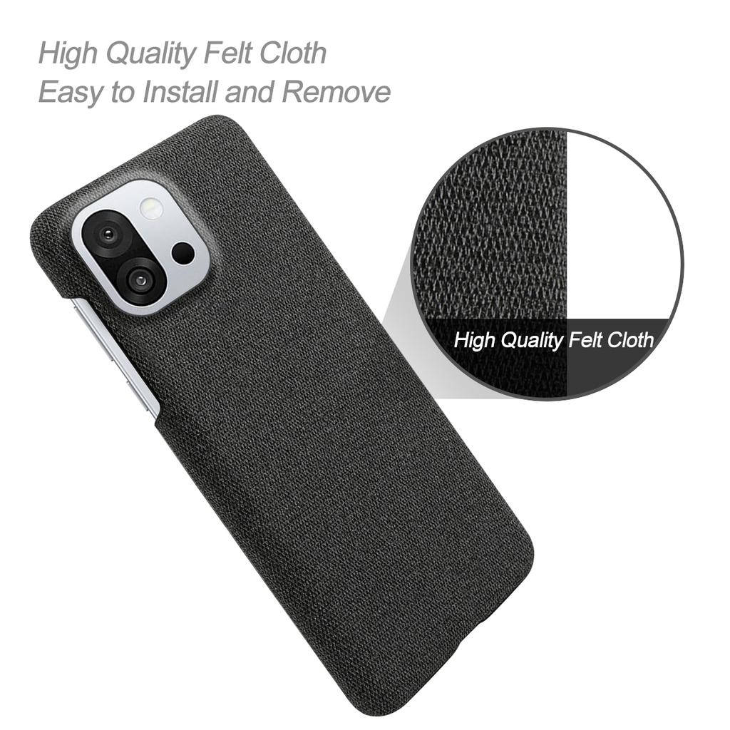 For OnePlus 13T 5G Phone Case Cloth Texture Anti-Scratch Protective PC Back Cover