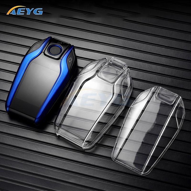 Tpu Car Key Case Cover Shell Fob For Bmw Display Lcd 5 Series 6 Series 7 Series 8 Series G01 G02 G05 G11 G12 G30 Keychain