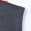 Hengyuanxiang Men's 100% Cashmere Mock Neck Cardigan Vest