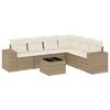 VidaXL Salon de Jardin avec Coussins 7 pcs, Canapés de Terrasse, Ensemble de Meubles de Patio, Mobilier d'Extérieur, Beige 3222617