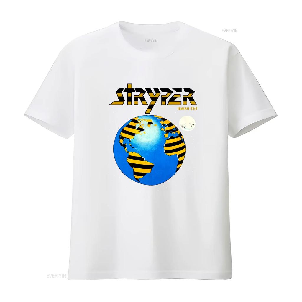 Stryper Soldiers Under Command 80er Jahre Vintage T-Shirt Globus Mond Design mit Jesaja 53 5 Text vintage Gewaschen Stilvolle Streetwear