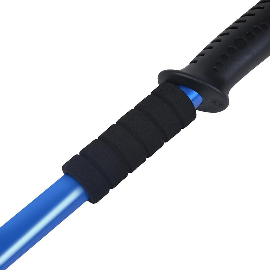 Aluminium Alloy Telescopic Lightweight Anti Skid Walking Cane Stick   Pole (Black)