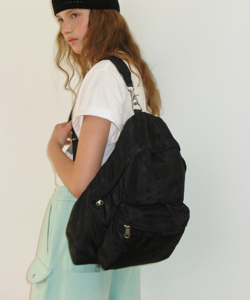 Ronron Dot Sling Backpack Black