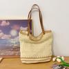 Textured Woven Handbag Large-capacity Underarm Single-shoulder Bag for Seaside Vacation and Leisure Women's Bag