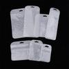 50Pcs Translucent White Patterned Fabric Ziplock Bag Seal Bag Packaging Bag Resealable Earring Necklace Jewelry Gift Storage Bag