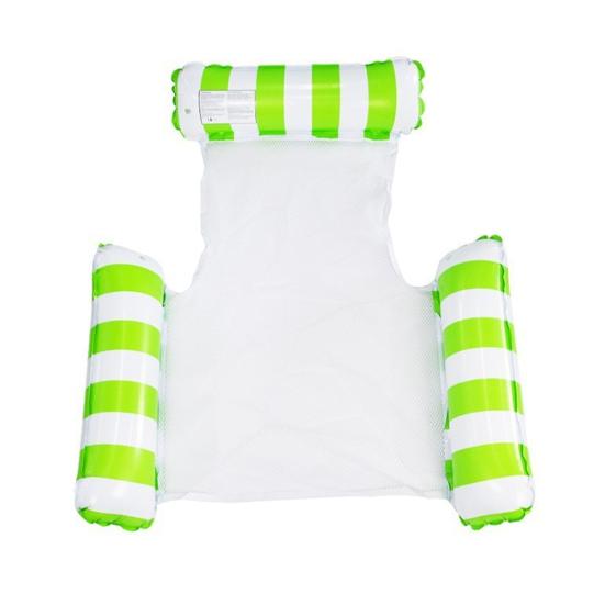 Aufblasbarer Pool-Schwimmsessel, ergonomische Kopfstütze, auslaufsicherer PVC-Liegestuhl für Schwimmbecken, PVC, schwimmendes Sofa für Kinder und Erwachsene, Wasserhängematte