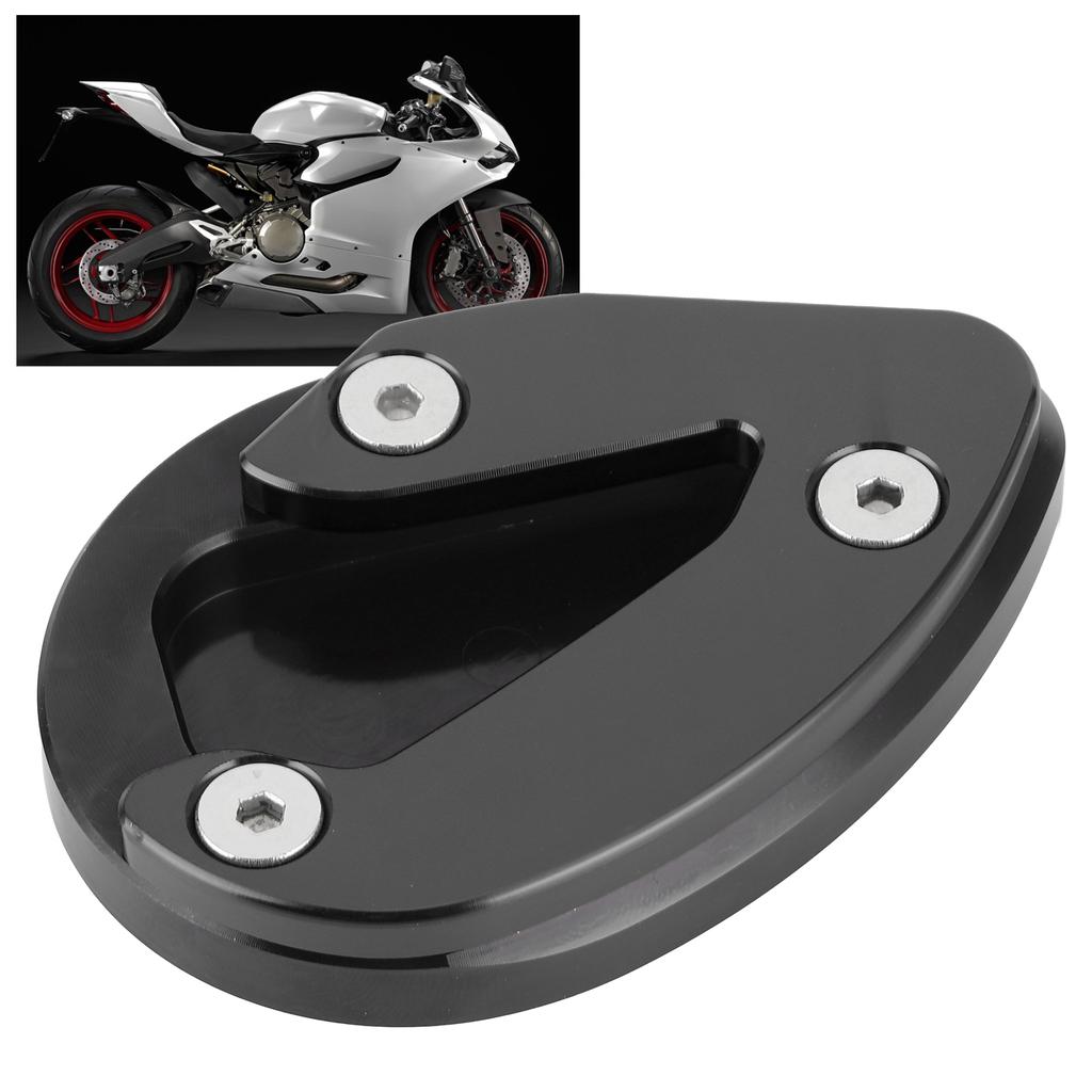 Motorrad Seitenständer Verlängerung Vergrößerungspad Passend für DUCATI 1199 1299 PanigaleSchwarz
