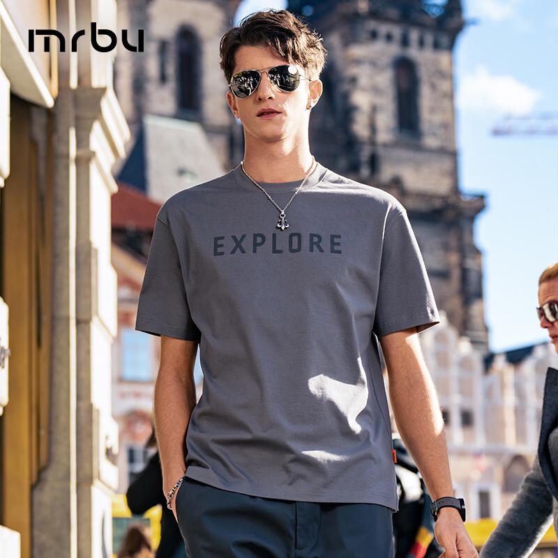 Men s Oversized Letter Print Cotton T-Shirt L