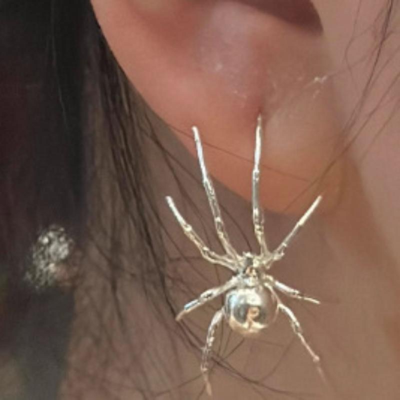 Unique Hip-hop Style Stereoscopic Luster Spiders Earrings for Women Light Luxury High-end Fashion Earring Party  Gifts