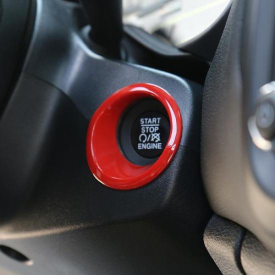 Engine Start Stop Button Cover Ring Ignition Sticker for Renegade Compass 2017+