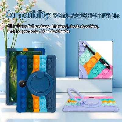 For TCL Tab 11 Gen2 Case 360 Rotating Soft Silicone Case For TCL TAB 11 FE LTE 9465X Stand Shockproof Tablet Cover