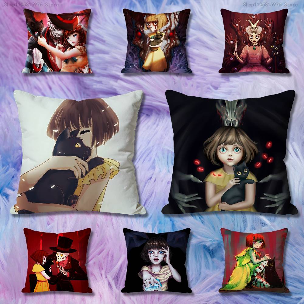 Game FFran Bow Anime Celebrity Merchandise AllMatch Printed Pillow Case Sofa Car Office Room Decoration Protector