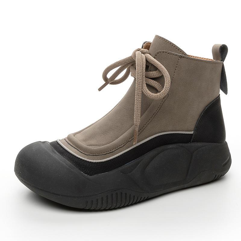 Thick-soled Martin boots heightening sports and leisure thermal short boots women's velvet large-size women's shoes 41-43