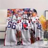 New England Patriots Players Printed Flannel Blanket, Soft Throw for Bedroom Sofa, Washable, Fan Merchandise, Great Gift.