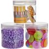 WTEMPO DIY Empty Plastic Decorative Jars with Lids Slime Containers Handicrafts Storage Jars Clear Wide Mouth Package Jars Party Decor Cylindrical Jar