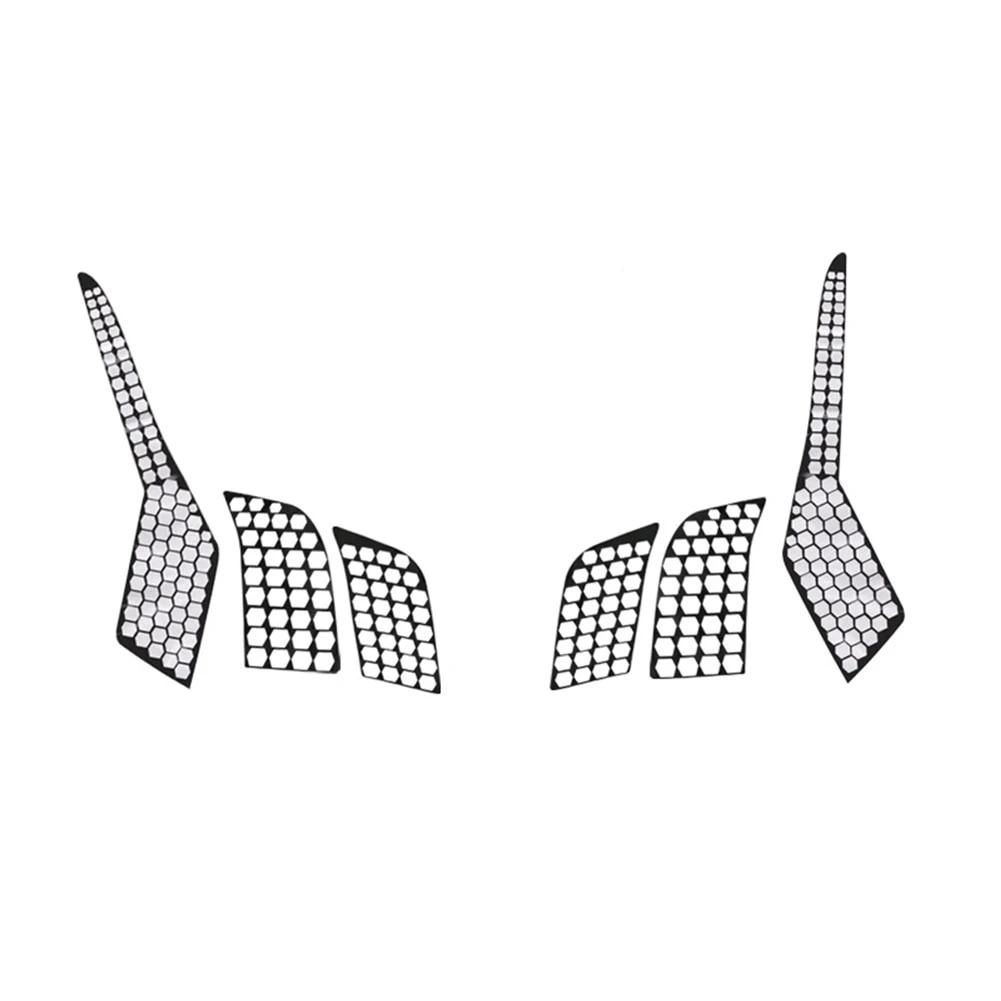 6PCS Auto Hinten Schwanz Licht Lampe Abdeckung Waben Aufkleber Schutz Rücklicht Dekor Aufkleber für Peugeot 3008 3008GT 2017 2018