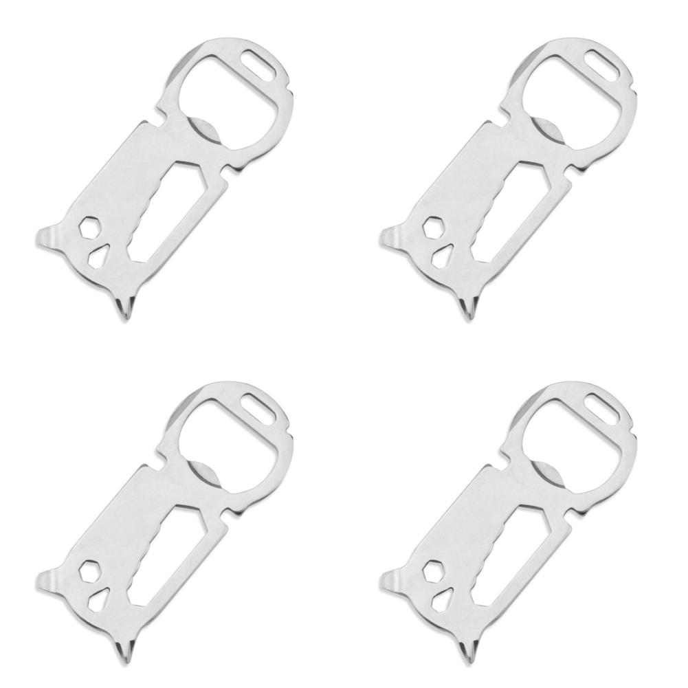 

Многофункциональная карта открывалка для бутылок брелок гаечный ключ инструмент для кемпинга (Серебряный)