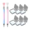 1/2Pcs Rhinestone Applicator Tool with Refill Wax Pads Rhinestone Picker Refillable Wax Pen DIY Nail Art Rhinestone Painting Dotting Wax Pen Rotatable