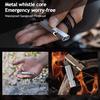 Outdoor Emergency Whistles with Keychain Heavy Duty Aluminum Alloy Camping Hiking Hunting Survival Sports Pet Training Whistle with Key Ring