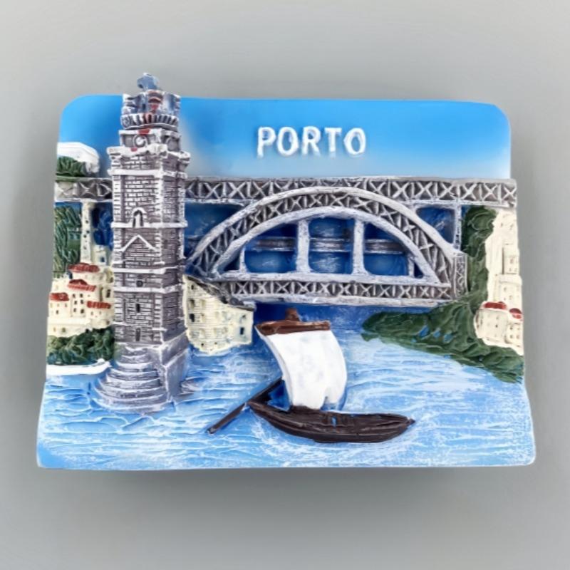 Souvenirs de voyage Portugal Aimants de réfrigérateur Porto Pont Dom Luís I Lisbonne Alfama Óbidos Sintra Autocollants de réfrigérateur Cadeaux de mariage
