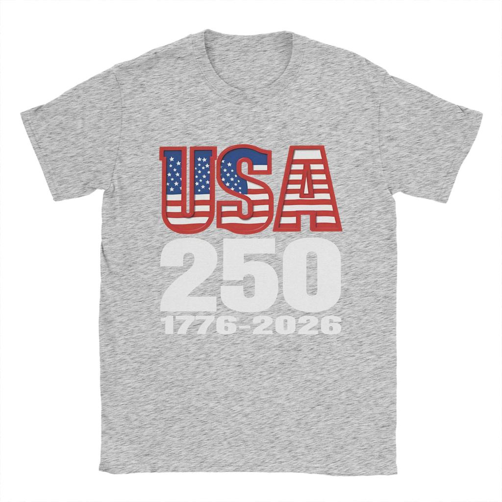 250 Years USA 17762026 T Shirt for Unisex 100 Cotton Novelty TShirts Crew Neck  Tee Shirt Short Sleeve Tops Birthday Present