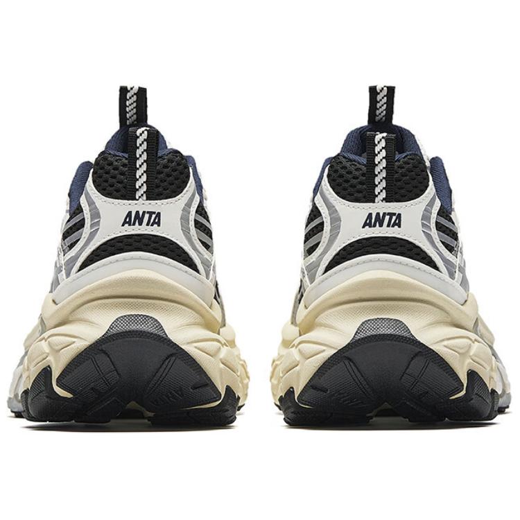 Anta Women's Qianxi Retro Chunky Dad Shoes Off White Black Navy Blue 122518899-1