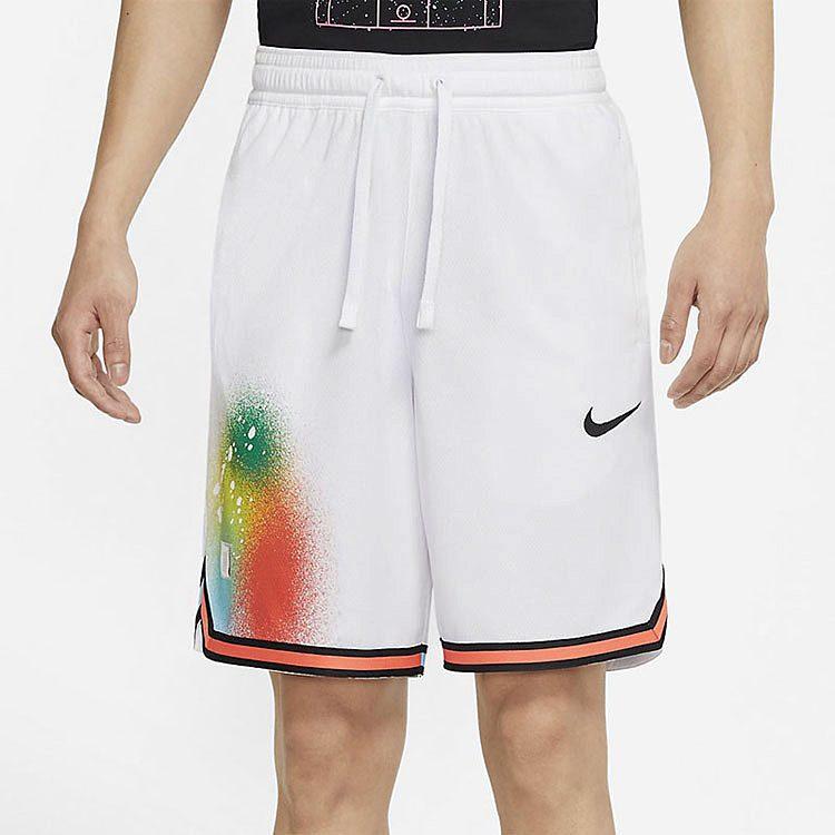 Nike Basketball Shorts Men's White Moderate Straight Fit Pants DJ5214-100