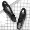 Leather Shoes Lace-up Spring Pointed Men's Fashion Black Versatile Summer Soft Sole Wear-resistant