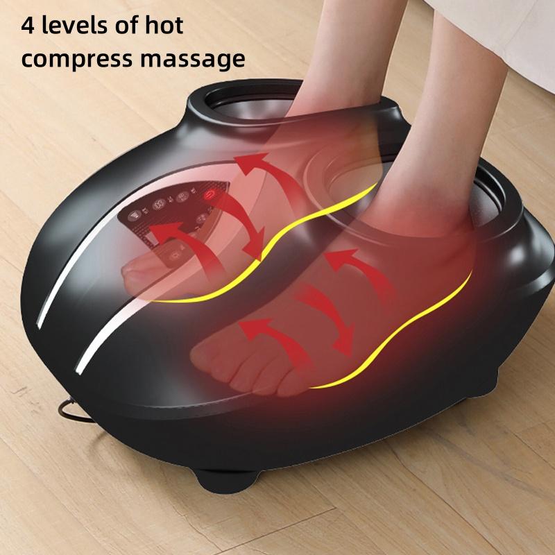 JINKAIRUI Multifunktionales elektrisches Fußmassagegerät Airbag-Knetrolle Heizung Akupressur Müdigkeitslinderung Massagegerät