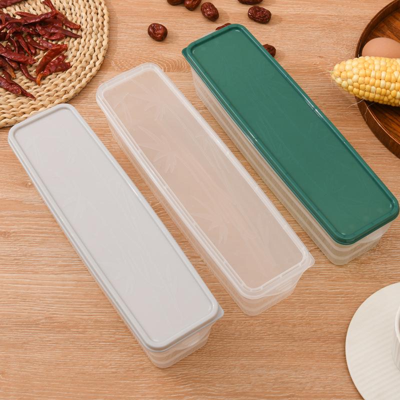 Rectangular Transparent Noodle Storage Box - Fresh-Keeping Kitchen Container for Japanese Food or Ice Cream.
