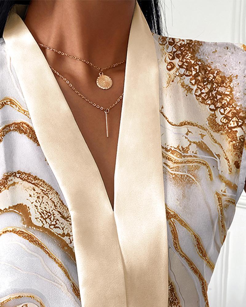 2023 Sommer ärmelloses V-Ausschnitt bedrucktes Hemd für Damen - europäische und amerikanische Mode