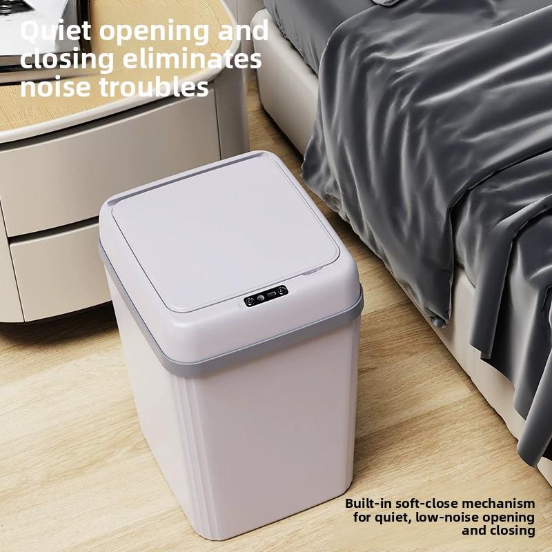 Cubo de basura inteligente con sensor automático para cocina baño sin contacto
