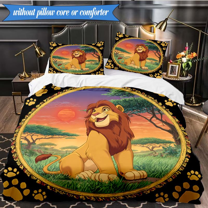 Lion king 3pcs K-pop music group Bedding set,Ideal for Bedroom, Dormitory,Including Duvet Cover And 2pcs Pillowcases,Fan gifts